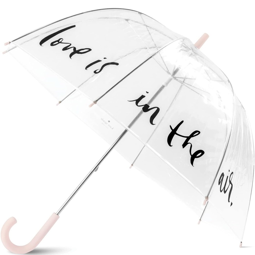 Kate Spade Clear Umbrella with Gold Accents